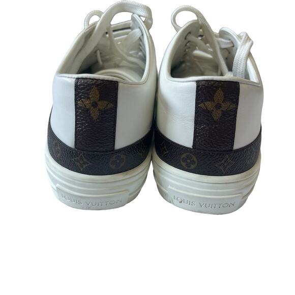 LOUIS VUITTON Monogram Womens Stellar Sneakers White Size 38 - Picture 7 of 15